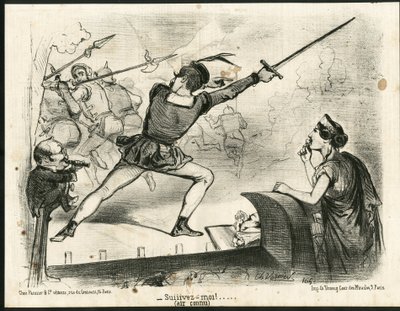 Charles Vernier (? -1887) illusztrációja: Le Charivari - Színház, köztársasági elnök - Thiers Adolphe, III. Napóleon alkotó: Charles Vernier