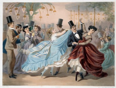 Charles Vernier (1831-1887) Mabille Ball litográfiája, 19. századi Párizs, Musee Carnavalet alkotó: Charles Vernier