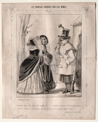 A franciák maguktól felvázolták: Vikomt, te nagyon csúnya vagy!..., 1840. alkotó: Charles Vernier