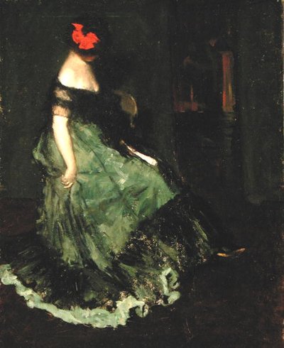 The Red Bow, 1902 körül (olaj, vászon) alkotó: Charles Webster Hawthorne
