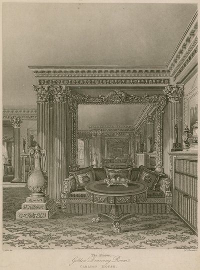 The Alcove, Golden Drawing Room, Carlton House, London alkotó: Charles Wild