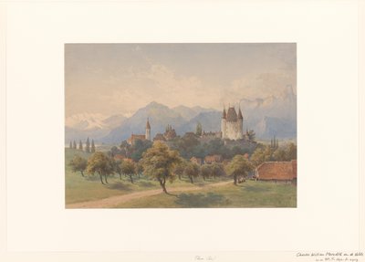 Kilátás Thunra, Svájcra alkotó: Charles William Meredith van de Velde