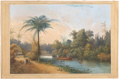 Vízesés Tjiroek Betong Java-nál alkotó: Charles William Meredith van de Velde