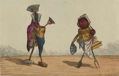 Animált munkaeszközök, 2. tábla, az Egyesült Királyság szobalányainak és szakácsainak dedikált, 1811. szeptember (kézzel színezett rézkarc) alkotó: Charles Williams