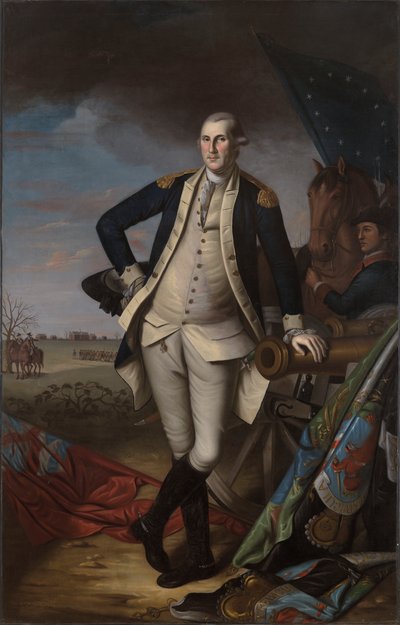 George Washington a princetoni csatában alkotó: Charles Willson Peale