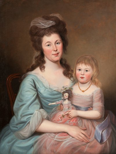 Peggy Sanderson Hughes és lánya, 1788-89 körül alkotó: Charles Willson Peale
