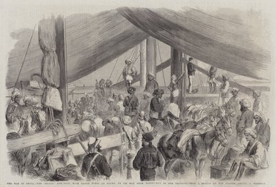 A kínai háború, a Havoc ágyúnaszád, Fane lovával a fedélzeten, útban Talien-Wanból a Pehtanghoz alkotó: Charles Wirgman