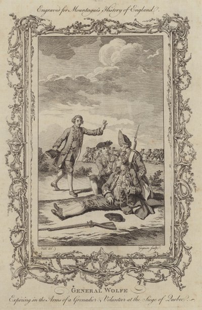 Wolfe tábornok halála Quebec ostrománál alkotó: Charles the Elder Grignion