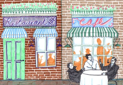Cafe, 2017 (ecset tollak) alkotó: Charlotte Orr