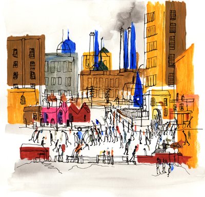 A malomból, 2014 (akril és tinta) alkotó: Charlotte Orr
