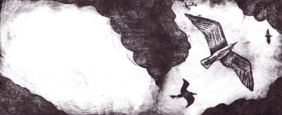 A sirály meséje, 2012 (szárazpontos maratással és digitálisan) alkotó: Charlotte Orr