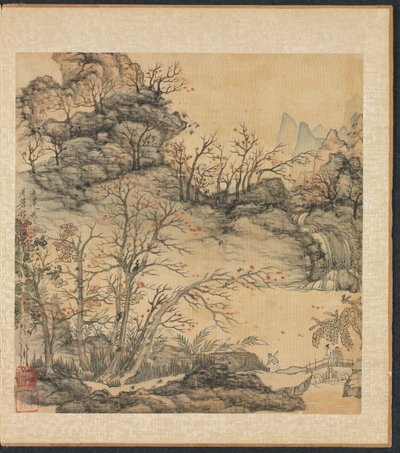 Festmények ókori mesterek után: Őszi táj, 1598-1652. alkotó: Chen Hongshou