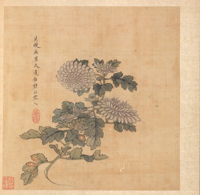 Festmények ókori mesterek után: Krizantém alkotó: Chen Hongshou