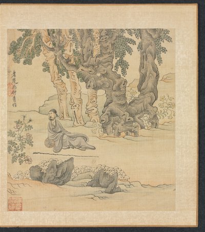 Festmények az ókori mesterekről: Zhongqing portréja tájban alkotó: Chen Hongshou