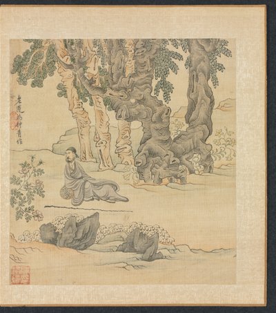 Festmények ókori mesterek után: Zhongqing portréja tájban, 1598-1652. alkotó: Chen Hongshou