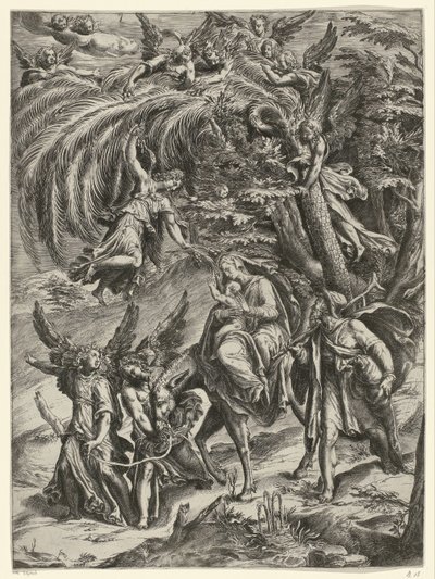 Visszatérés a repülőről Egyiptomba alkotó: Cherubino Alberti