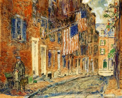 Acorn Street, Boston alkotó: Childe Frederick Hassam
