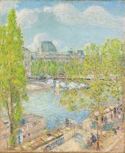 április, Quai Voltaire, Párizs alkotó: Childe Frederick Hassam