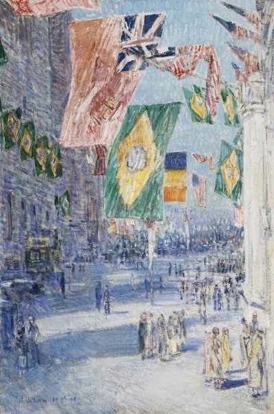 A szövetségesek sugárútja: Brazília, Belgium alkotó: Childe Frederick Hassam