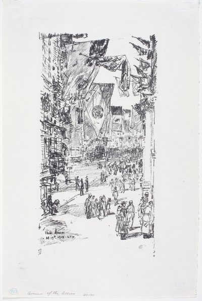 Avenue of the Allies, City Street (5th Ave) alkotó: Childe Frederick Hassam