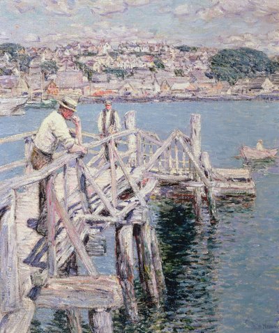 Dock Scene, Gloucester alkotó: Childe Frederick Hassam
