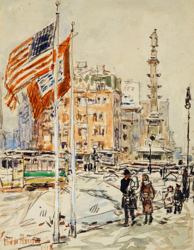 Zászlók, Kolumbusz-kör alkotó: Childe Frederick Hassam