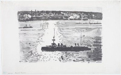 francia cirkáló (litho) alkotó: Childe Frederick Hassam
