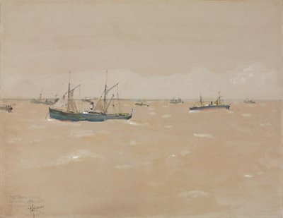 Gyümölcs gőzölős csapást mért Spanyolország partjainál alkotó: Childe Frederick Hassam