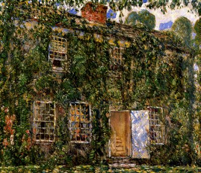 Home Cottage, East Hampton, 1916 körül (olaj, vászon) alkotó: Childe Frederick Hassam
