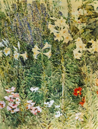 Larkspurs és Lillies alkotó: Childe Frederick Hassam
