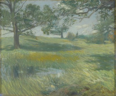 Meadows, 1900-1910 körül (pasztell, vászon) alkotó: Childe Frederick Hassam
