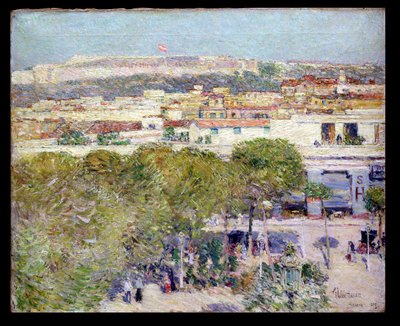 Place Centrale és Fort Cabanas, Havanna alkotó: Childe Frederick Hassam