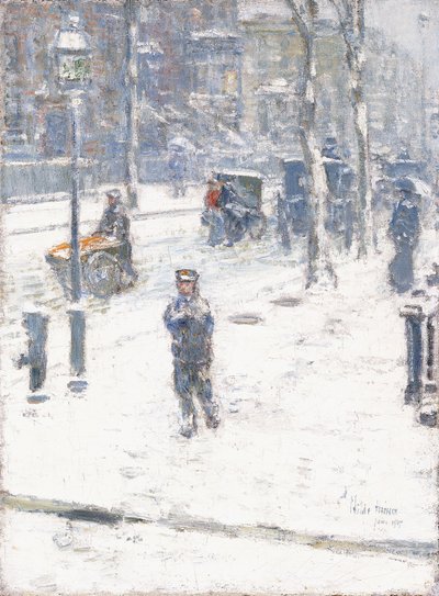 Hóvihar, Fifth Avenue, New York alkotó: Childe Frederick Hassam