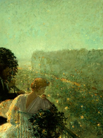 Nyári este, Párizs (olaj a fedélzeten) alkotó: Childe Frederick Hassam