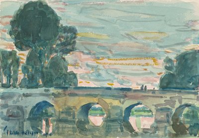 A híd Greznél alkotó: Childe Frederick Hassam
