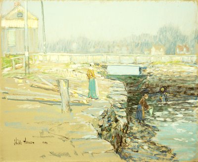 A malomgát, Cos Cob alkotó: Childe Frederick Hassam