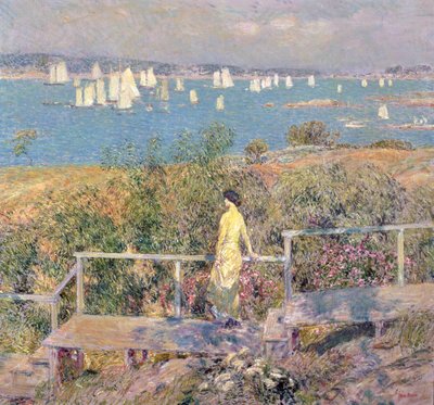 Yachtok, Gloucester alkotó: Childe Frederick Hassam