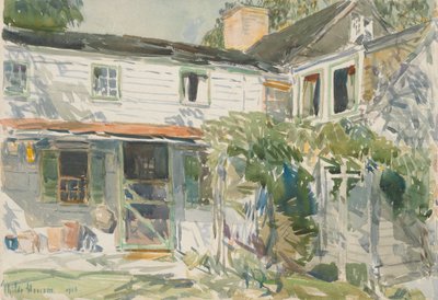 A régi ház hátsó része alkotó: Childe Hassam