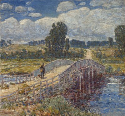 Híd Old Lyme-ben alkotó: Childe Hassam