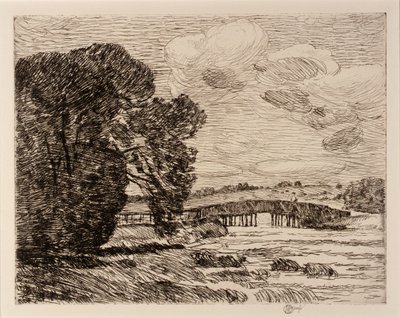 Híd Old Lyme-ban alkotó: Childe Hassam