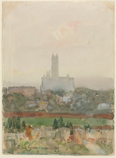 Canterbury katedrális, 1889. alkotó: Childe Hassam