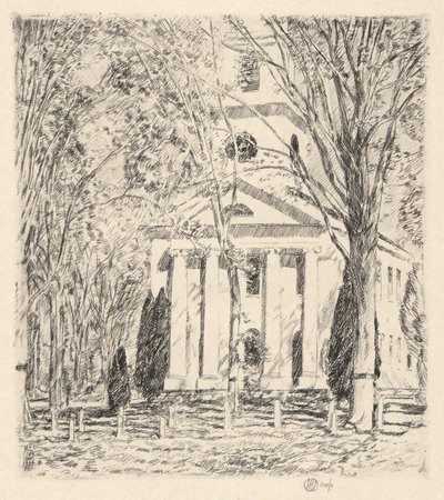 Old Lyme-i templom, 1924 alkotó: Childe Hassam