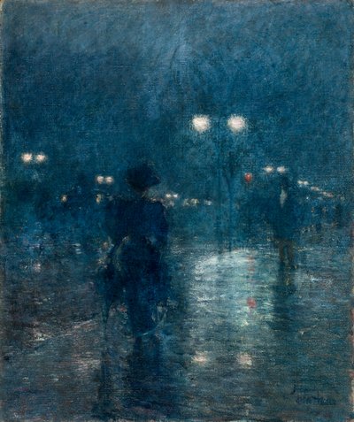 Fifth Avenue Nocturne, c. 1895. alkotó: Childe Hassam
