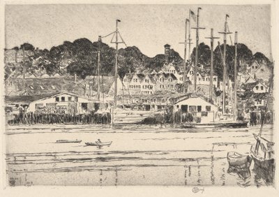 Gloucester, Belső kikötő, 1919 alkotó: Childe Hassam