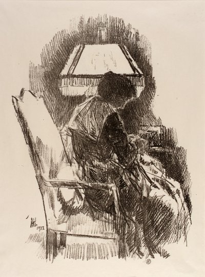 Hassam asszony, kötés alkotó: Childe Hassam