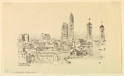 New York Skyline – Könnyű épületek alkotó: Childe Hassam