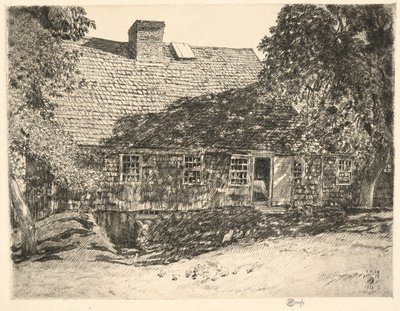 Old Mulford House, Easthampton, 1926 alkotó: Childe Hassam