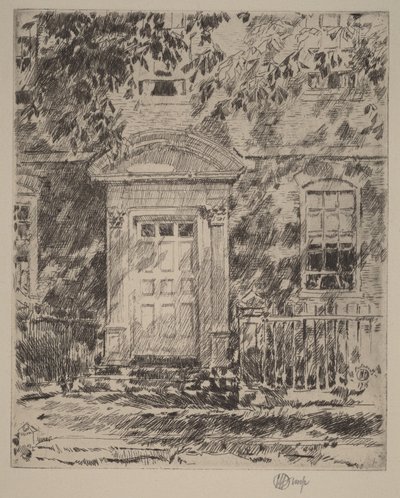 Ajtónyílás Portsmouthban alkotó: Childe Hassam