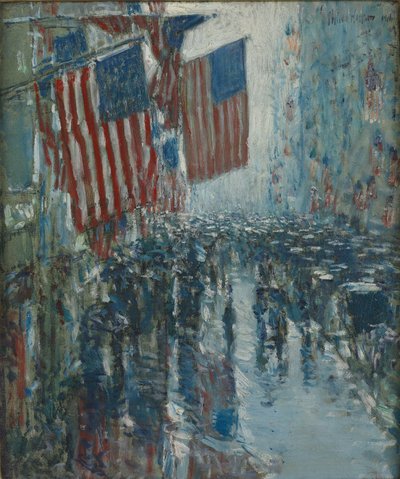 Esős nap, Ötödik sugárút alkotó: Childe Hassam