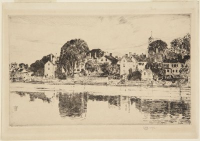 A kémények, Portsmouth, 1915 alkotó: Childe Hassam